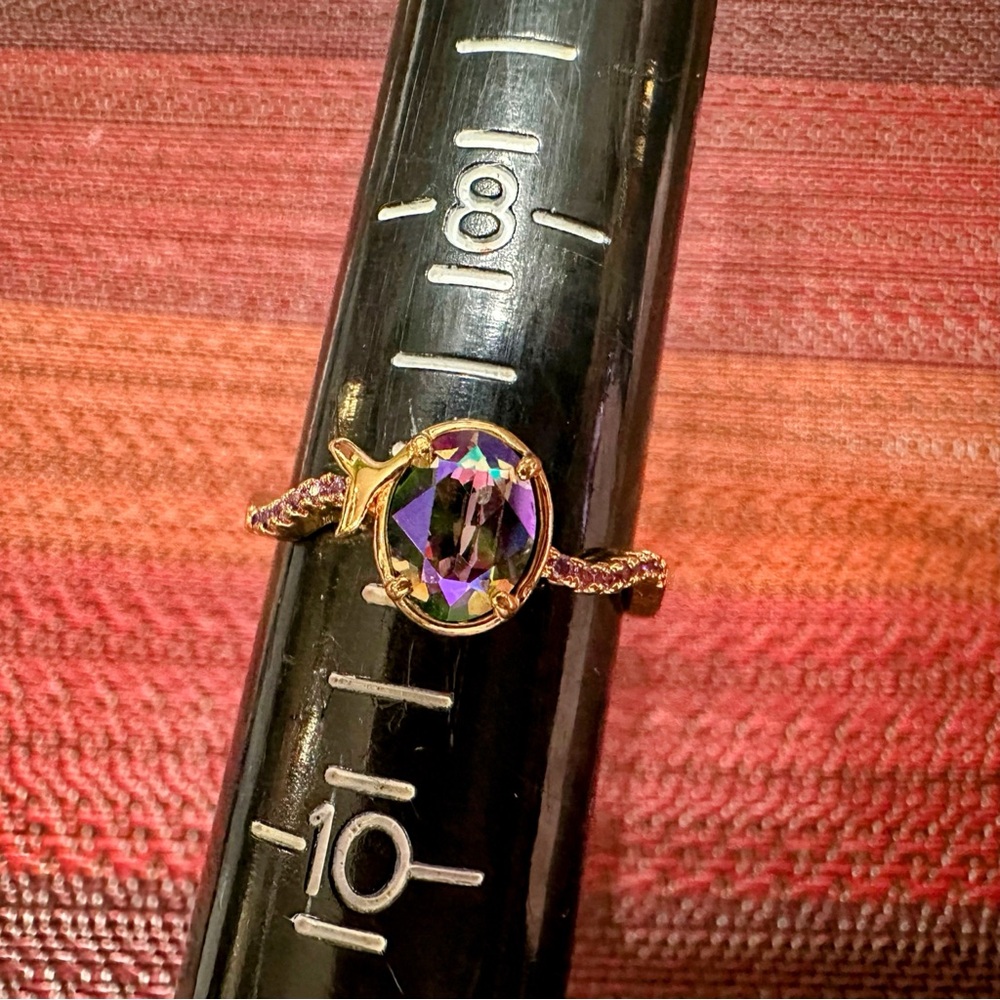 Fragrant Jewels Silver Ring with Purple Gemstone